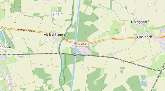 Bicycle workshop on map