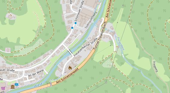 Fahrradwerkstatt auf Satellitenbild
