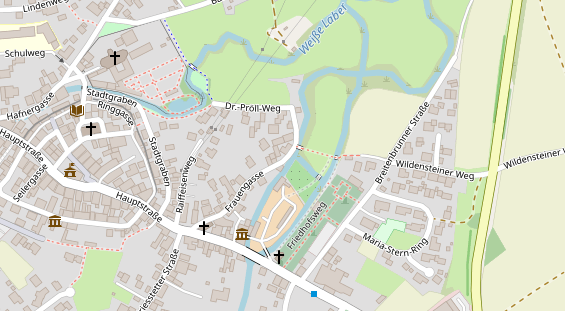 Fahrradwerkstatt auf Satellitenbild