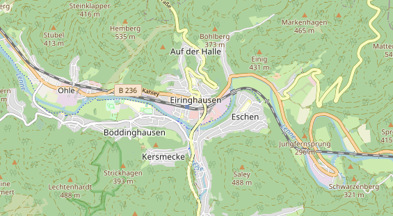 Bicycle workshop on map