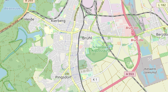 Bicycle workshop on map