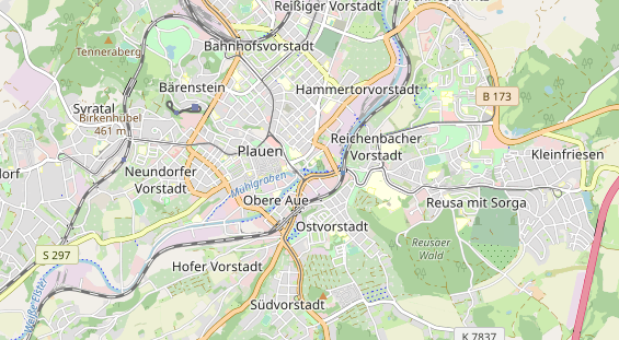 Bicycle workshop on map