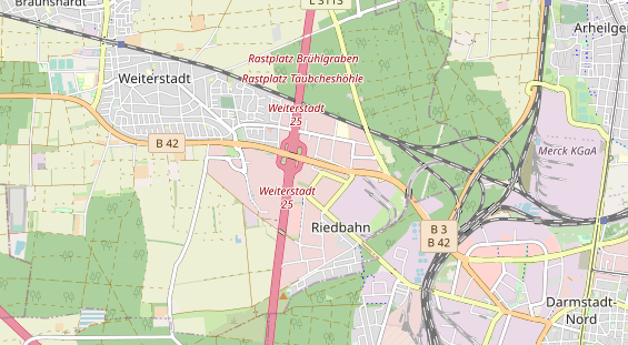 Bicycle workshop on map