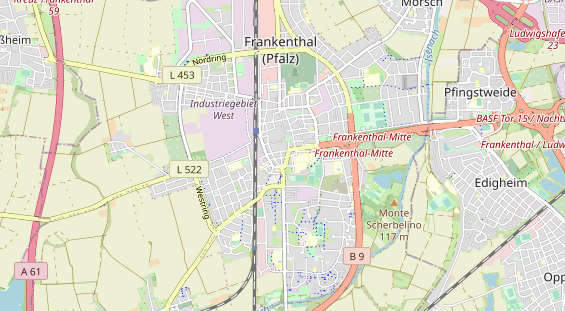 Bicycle workshop on map