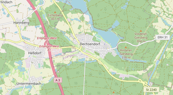 Bicycle workshop on map