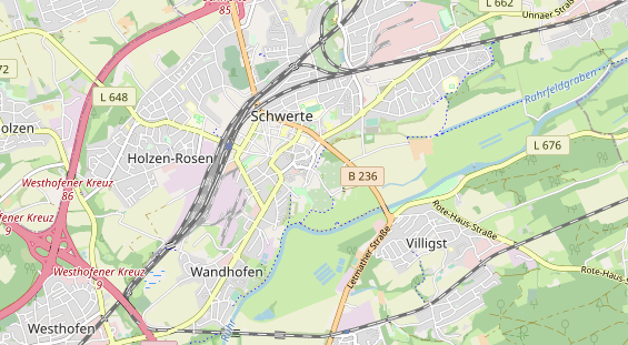 Bicycle workshop on map