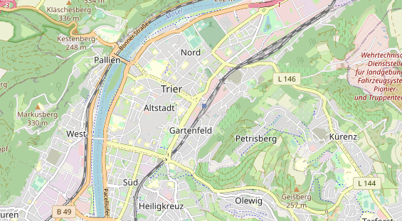 Bicycle workshop on map
