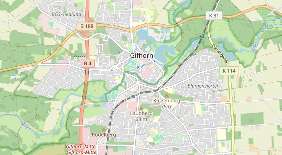 Bicycle workshop on map