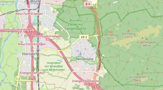 Bicycle workshop on map