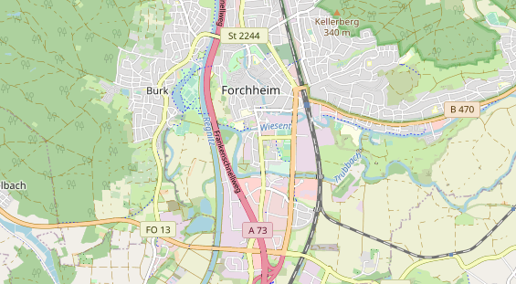 Bicycle workshop on map