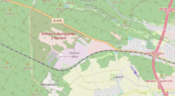 Bicycle workshop on map