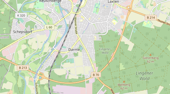 Bicycle workshop on map
