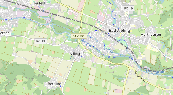 Bicycle workshop on map