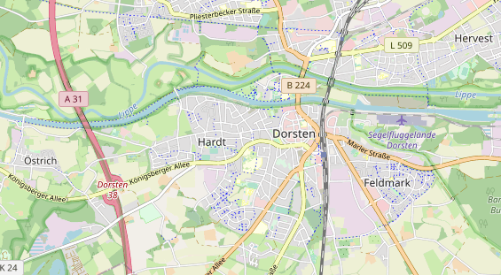 Bicycle workshop on map
