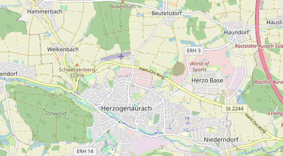Bicycle workshop on map