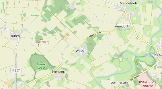 Bicycle workshop on map