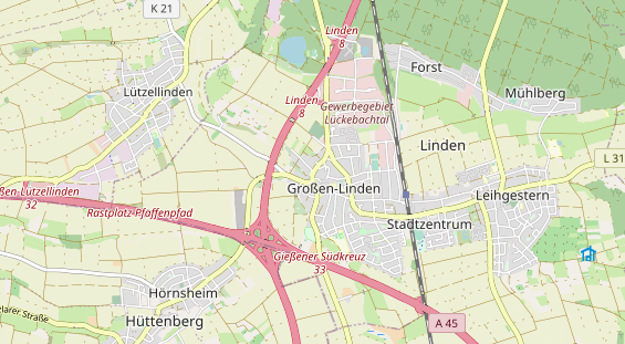 Bicycle workshop on map