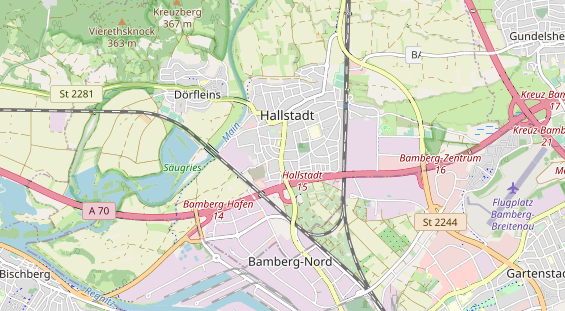 Bicycle workshop on map