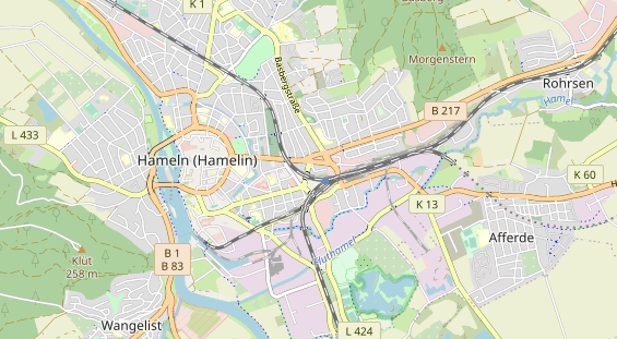 Bicycle workshop on map