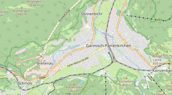Bicycle workshop on map