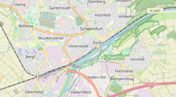Bicycle workshop on map