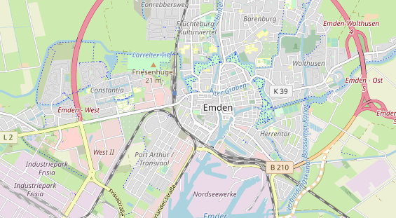 Bicycle workshop on map