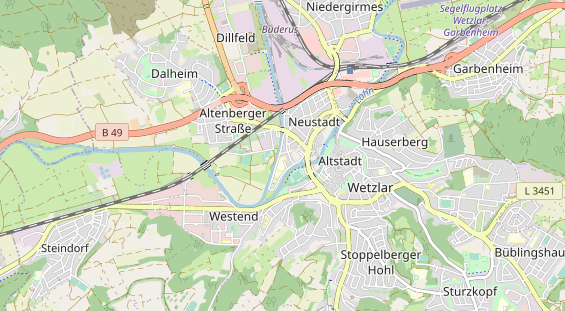 Bicycle workshop on map
