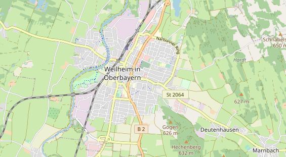 Bicycle workshop on map