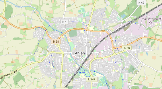 Bicycle workshop on map
