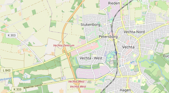 Bicycle workshop on map