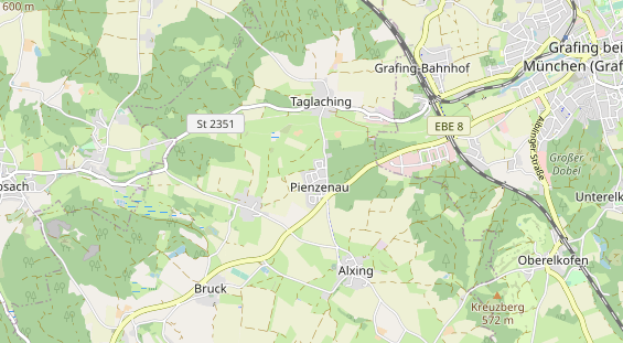 Bicycle workshop on map