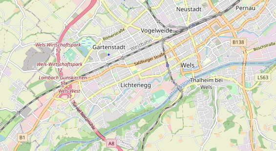 Bicycle workshop on map