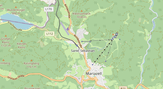 Bicycle workshop on map