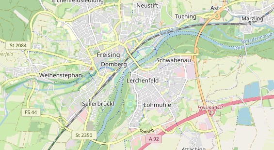 Bicycle workshop on map