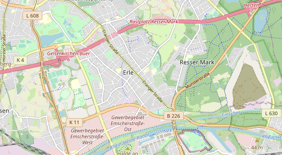 Bicycle workshop on map