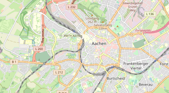 Bicycle workshop on map