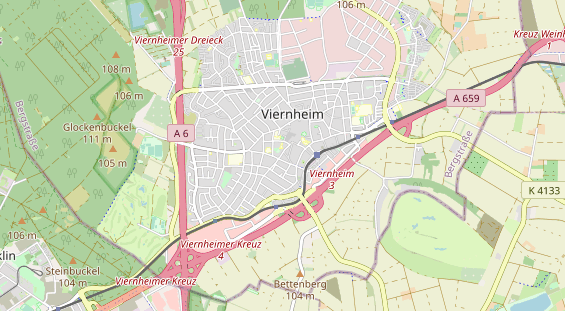 Bicycle workshop on map