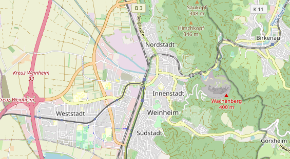 Bicycle workshop on map