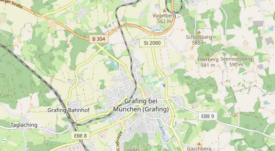 Bicycle workshop on map