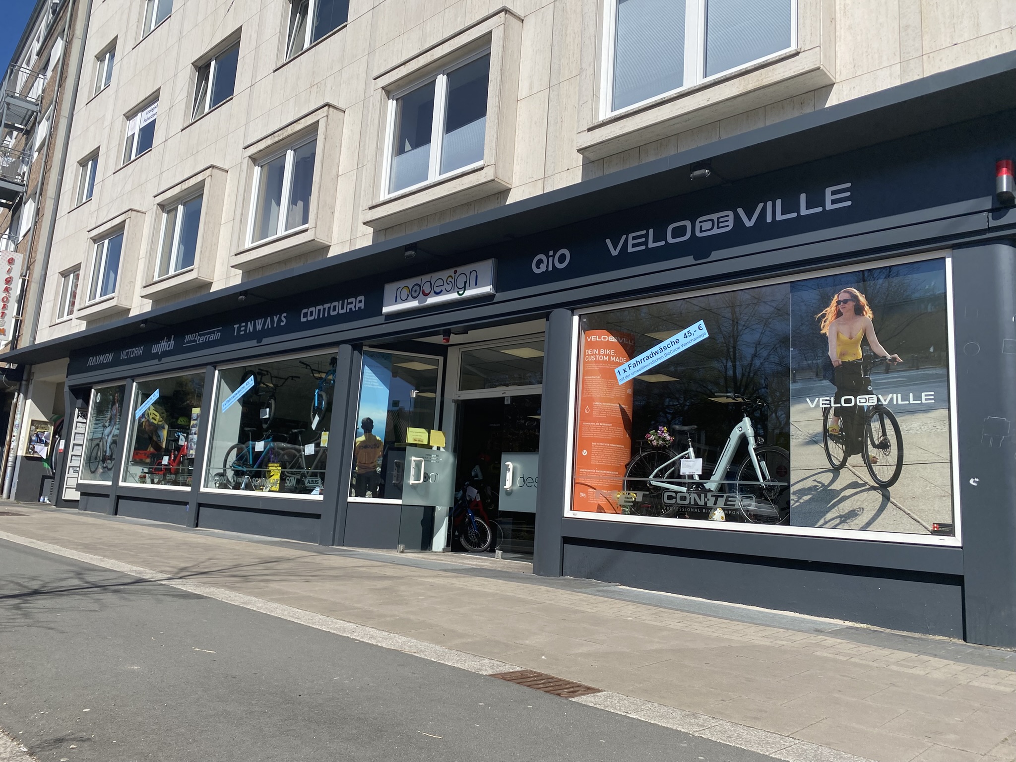 Bicycle workshop - Ladenfront des Fahrradladens Raddesign - Raddesign Bielefeld