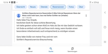 Fahrradwerkstatt Suche - Softwareupdate und Diagnose: Panasonic - Lüneburger Heide - Schiller's Reparaturservice