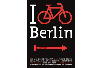 Fahrradwerkstatt: Werbungschield - I bike Berlin