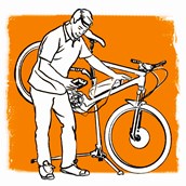 Fahrradwerkstatt - Musterbild - kleinfeinschnell