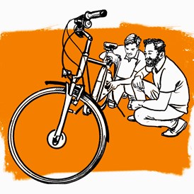 Fahrradwerkstatt: Musterbild - Schön Fahrräder