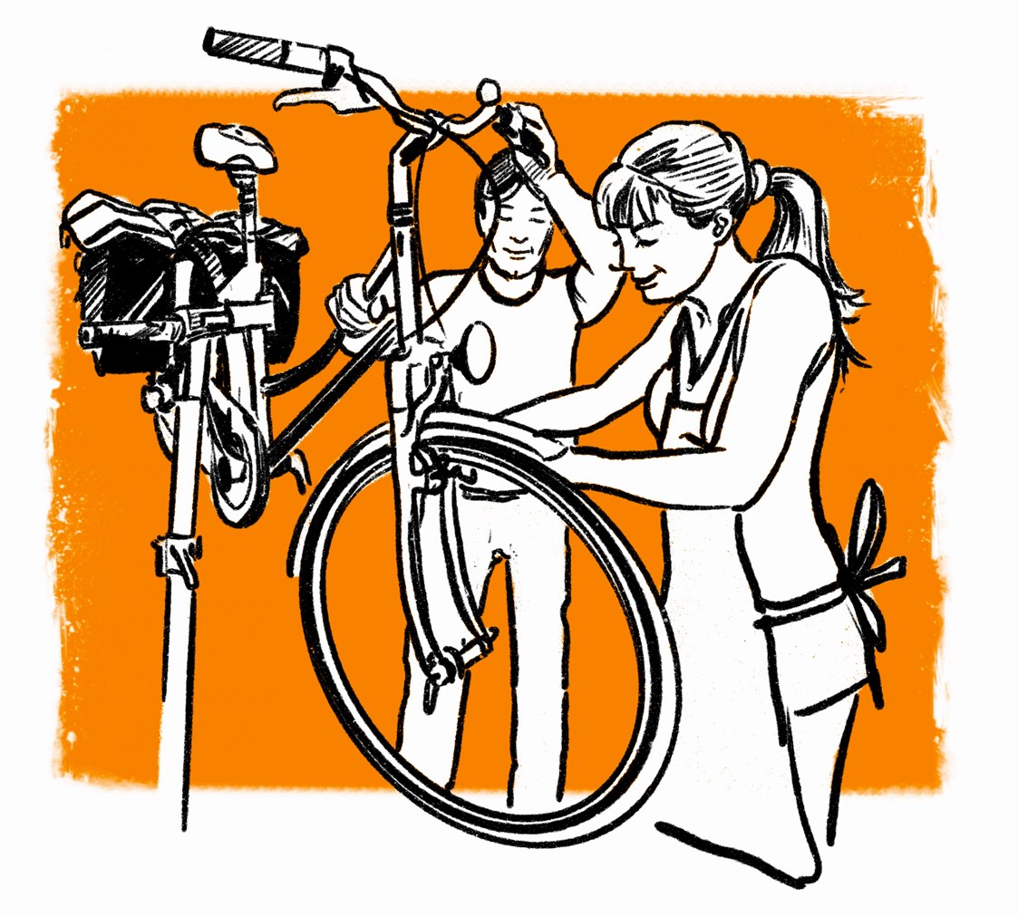 Fahrradwerkstatt: Musterbild - Radstation (Fahrradreparatur, und an- und -verkauf)