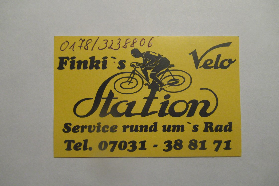 Fahrradwerkstatt: aktuelle Telefonnummern meiner Werkstatt - Thomas FINKBEINER