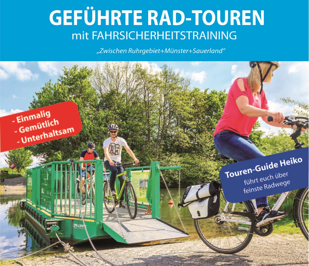 HEIKO'S RAD-SERVICE  Geführte Fahrradtouren Biete geführte Rad-Touren  DO / BE / UN / SO / HAM