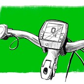 Fahrradwerkstatt - Musterbild - Kette und Kurbel